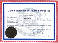 USA Truck Driving School Diploma